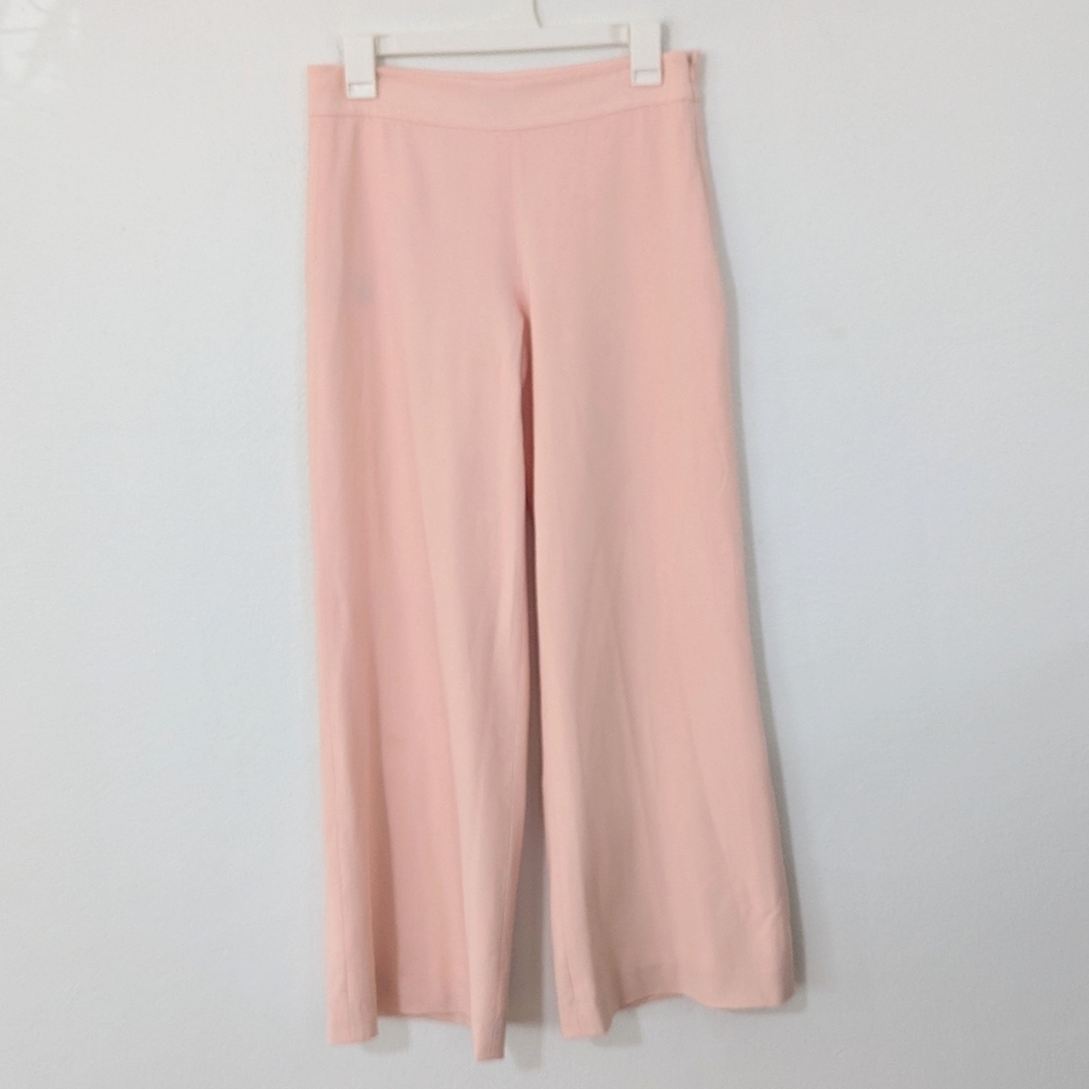 Ralph Lauren Black Label Wool Blend Wide Leg Trouser Pants Light Pink 2
